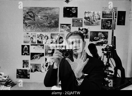 SwedenÂ weltberühmter` Fotograf Lennart Nilsson ist im Alter von 94 Jahren verstorben. ARKIVBild Ca 1959. Lennart Nilsson, fotograf. Bilden publicerad i Veckojournalen nr. 50 1959. Foto Lennart Nilsson / SCANPIX Code 3054 Stockfoto